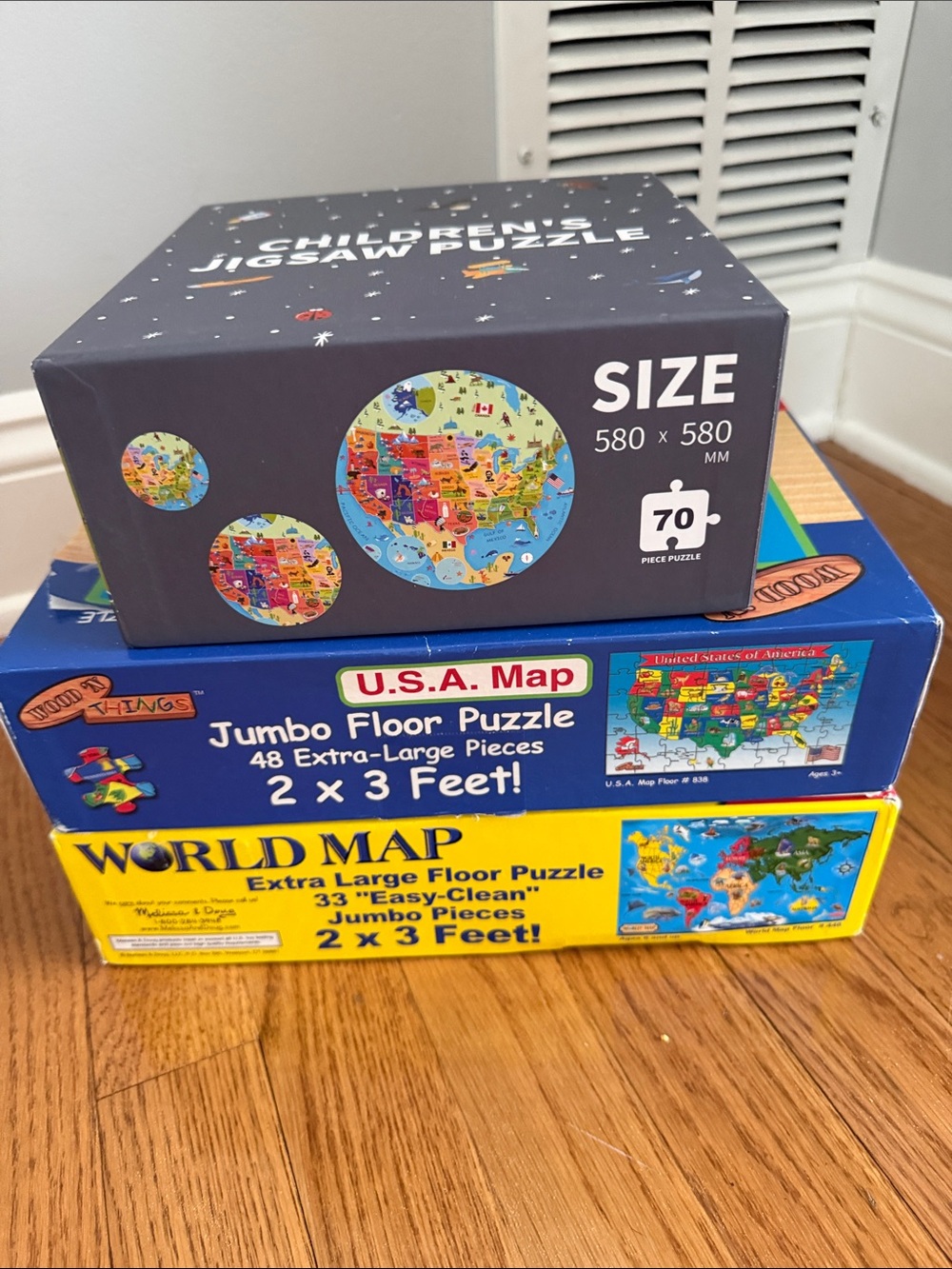 Children's Jigsaw Puzzles - 3 map puzzles